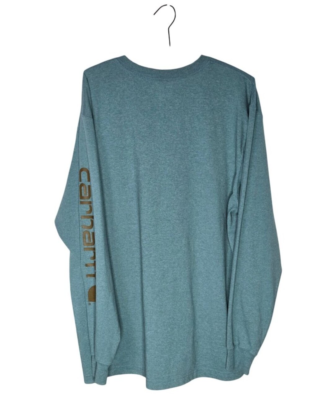 Carhartt Mens‎ Teal Long Sleeve Loose Fit Shirt With Logo Graphic